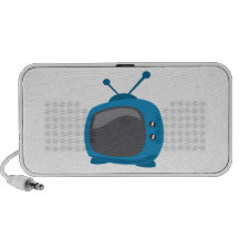 Televisión azul mini altavoces