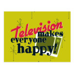 Television Makes Everyone Happy! Post Cards