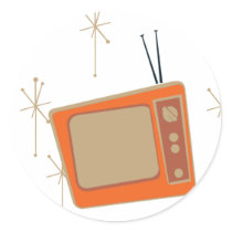 Televsion Makes Everyone Happy! Falling TVs Stickers