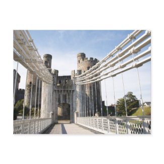 Telfords Suspension bridge. postcard