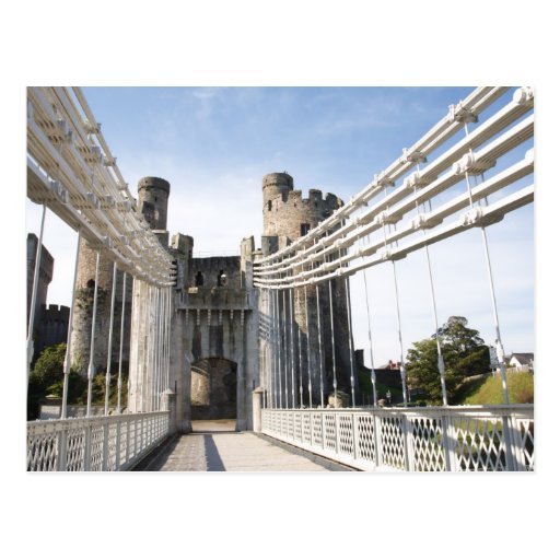 Telfords Suspension bridge. Postcard