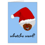 Tell Black Santa What You Want for Christmas Cards