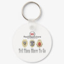 Tell Them Where To Go 911 Dispatcher Keychain