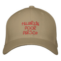 Telluride Poor Person embroidered hats by CrystalAngelFashion Telluride Poor Person embroidered hats