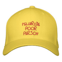 Telluride Poor Person embroidered hats by CrystalAngelFashion Telluride Poor Person embroidered hats