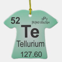 Tellurium Individual Element of the Periodic Table Christmas Tree Ornament