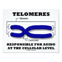 Telomeres Responsible For Aging At Cellular Level 4.25x5.5 Paper Invitation Card