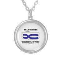 Telomeres Responsible For Aging At Cellular Level Round Pendant Necklace