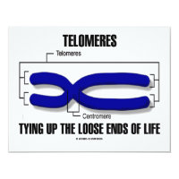 Telomeres Tying Up The Loose Ends Of Life 4.25x5.5 Paper Invitation Card