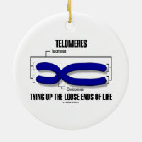 Telomeres Tying Up The Loose Ends Of Life Double-Sided Ceramic Round Christmas Ornament