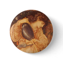Temperantia by Sir Edward Coley Burne Jones Button