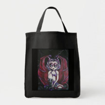 Tempest Gothie Of The Kryptt Klub Grocery Tote Canvas Bag