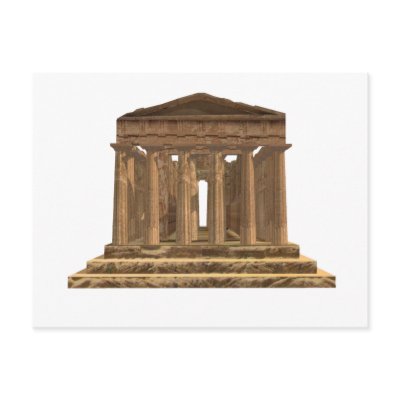 Tempio della Concordia Temple of Concord: Postcard by spiritswitchboard