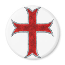 Templar Cross Refrigerator Magnet