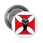 Templar cross skull button