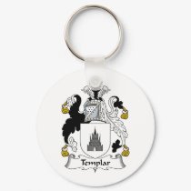 Templar Family Crest keychains by coatsofarms Templar Family Crest keychains