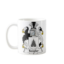 Templar Family Crest mugs by coatsofarms Templar Family Crest mugs