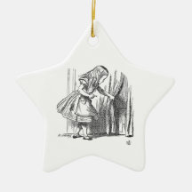 Template Alice Looking for the Door Christmas Tree Ornament