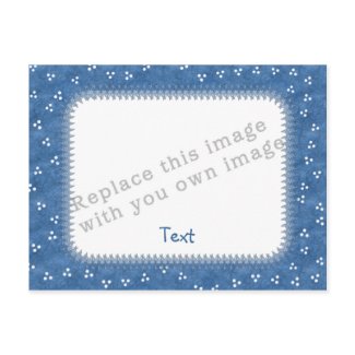 Template Blue Frame postcard