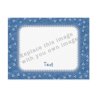 Template Blue Frame Post Cards by karanta