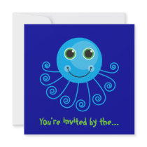 Template - Blue Octopus Big Brother Invitation