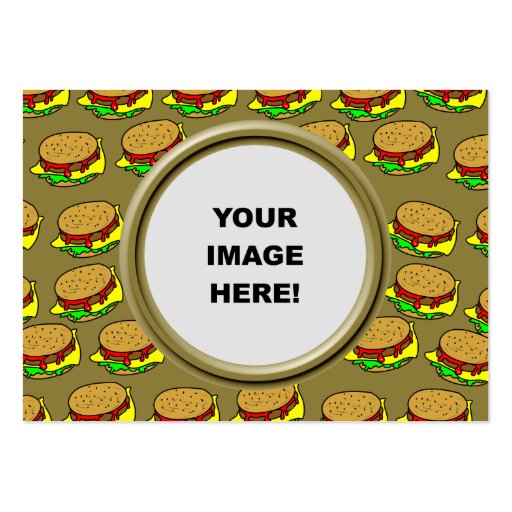 Template, Burger Border Business Card (front side)