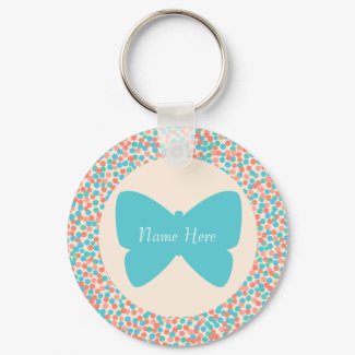 Template Butterfly Dots Keychain - 369 Antique keychain