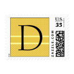 Template Custom Monogram D Wedding Postage Stamp