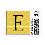 Template Custom Monogram E Wedding Postage Stamp