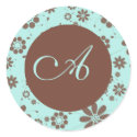 Template Custom Monogram Envelope Seal Sticker by TDSwhite_Wedding Template Custom Monogram Envelope Seal Sticker