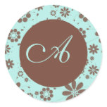 Template Custom Monogram Envelope Seal Sticker