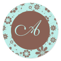 Template Custom Monogram Envelope Seal Sticker by TDSwhite_Wedding Template Custom Monogram Envelope Seal Sticker