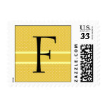 Template Custom Monogram F Wedding Postage Stamp
