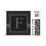 Template Custom Monogram F Wedding Postage Stamp
