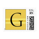 Template Custom Monogram G Wedding Postage Stamp