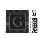 Template Custom Monogram G Wedding Postage Stamp