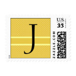 Template Custom Monogram J Wedding Postage Stamp