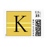 Template Custom Monogram K Wedding Postage Stamp