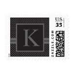 Template Custom Monogram K Wedding Postage Stamp