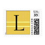 Template Custom Monogram L Wedding Postage Stamp