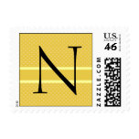 Template Custom Monogram N Wedding Postage Stamp
