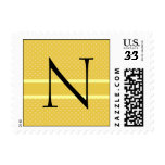 Template Custom Monogram N Wedding Postage Stamp