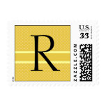 Template Custom Monogram R Wedding Postage Stamp