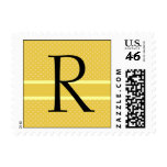 Template Custom Monogram R Wedding Postage Stamp