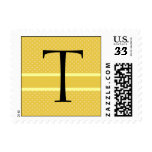 Template Custom Monogram T Wedding Postage Stamp