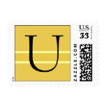 Template Custom Monogram U Wedding Postage Stamp