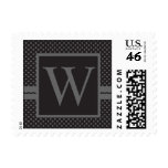 Template Custom Monogram W Wedding Postage Stamp