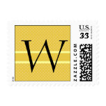 Template Custom Monogram W Wedding Postage Stamp