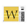 Template Custom Monogram W Wedding Postage Stamp