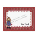 Template - Cute Young Girl postkarten by karanta Template - Cute Young Girl postkarten